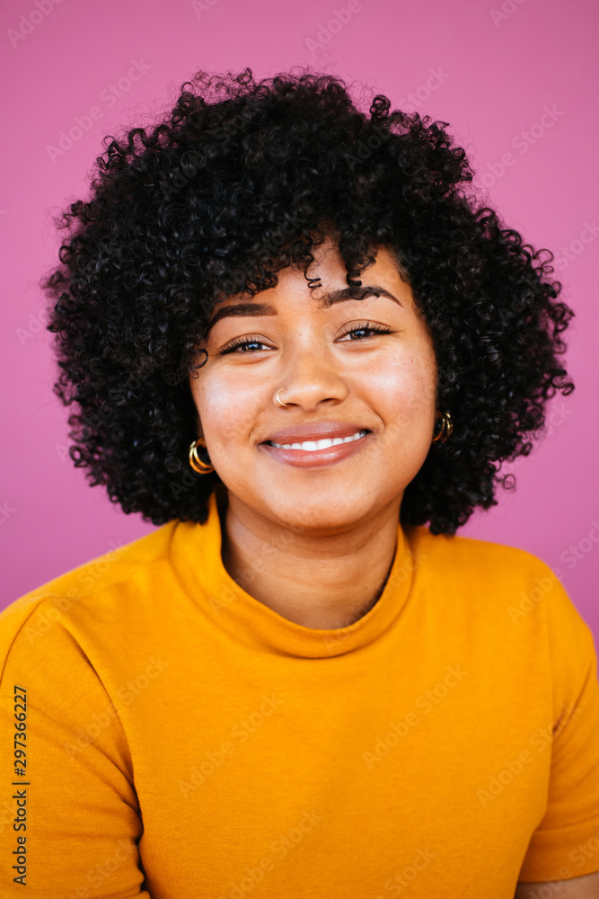 Portrait of an Afrolatina young woman in studio environment Portrait of an Afrolatina young woman in studio environment