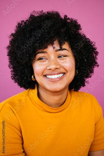 Portrait of an Afrolatina young woman in studio environment