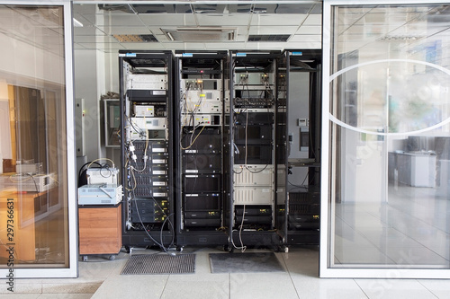 Canvas Print Server room with switching equipment