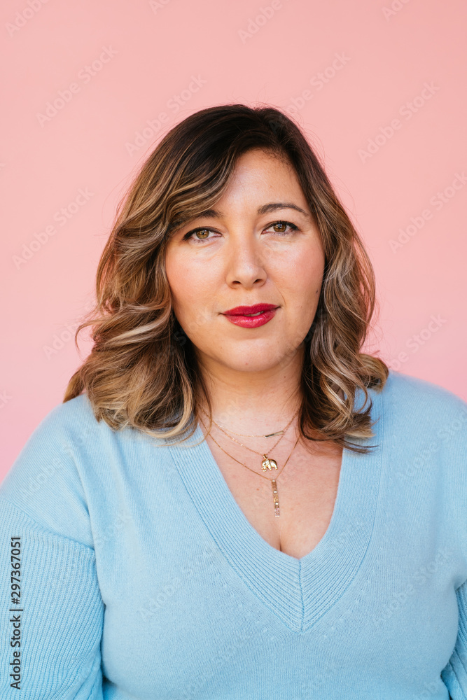 Portrait of young Latina woman in studio environment Portrait of young Latina woman in studio environment