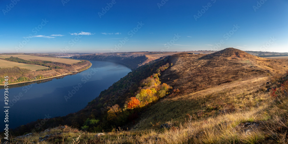 Canyon near the Dniester River. Landscapes of Ukraine.