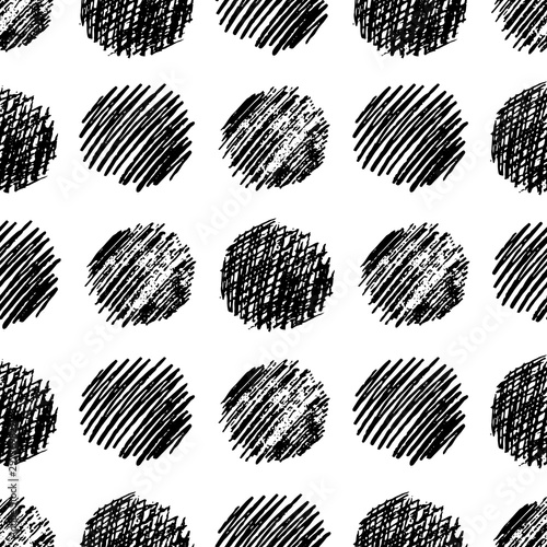 Seamless Pattern hand drawn with scribble Smear