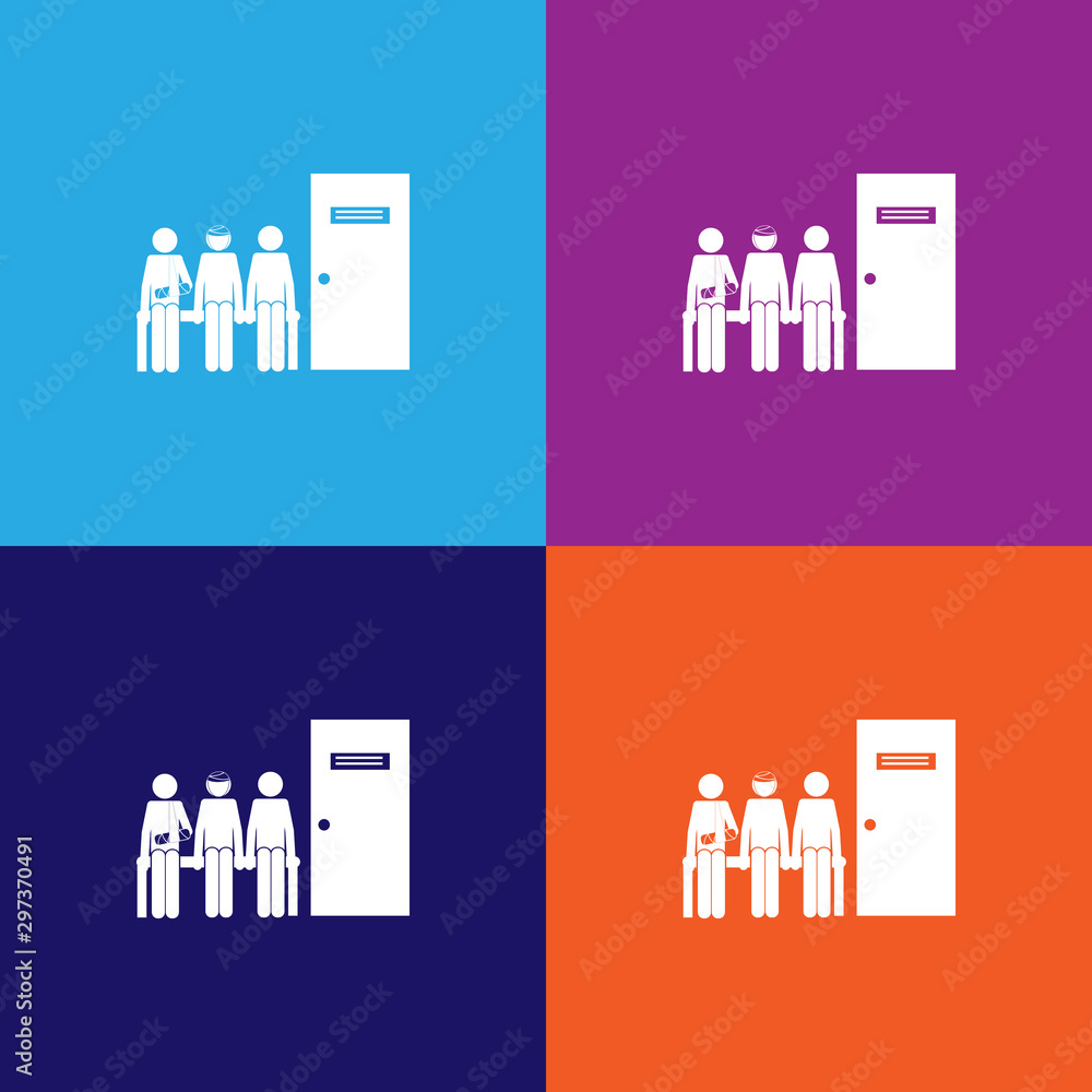 patients waiting for a doctor icon. Elements of Patients in the hospital icon. Signs, outline symbols collection icon for websites, web patients waiting for a doctor icon. Elements of Patients in the hospital icon. Signs, outline symbols collection icon for websites, web