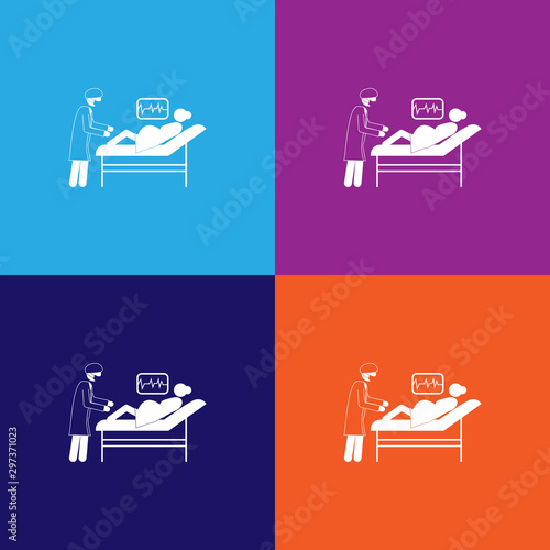 Reception of childbirth icon. Elements of Patients in the hospital icon. Signs, outline symbols collection icon for websites, web design, mobile app
