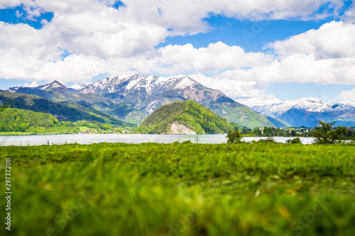 lake in the mountains of Salzburg Austria
