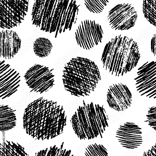Seamless Pattern hand drawn with scribble Smear