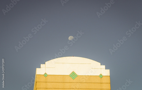 box on a blue background