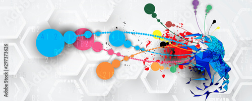 Conceptual technology illustration of artificial intelligence