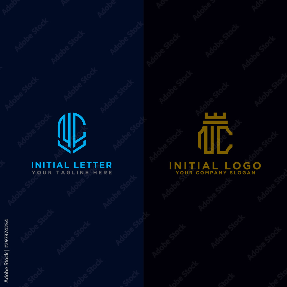 Set logo design, Inspiration for companies from the initial letters of the NC logo icon. -Vectors Set logo design, Inspiration for companies from the initial letters of the NC logo icon. -Vectors