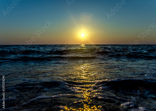 sunset over the sea