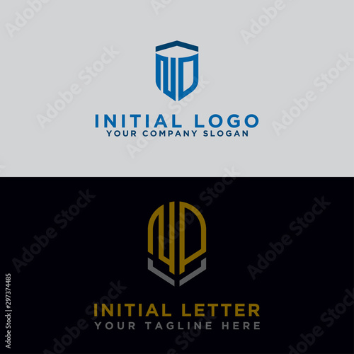 Set logo design, Inspiration for the company from the initial letters of the ND logo icon. -Vectors