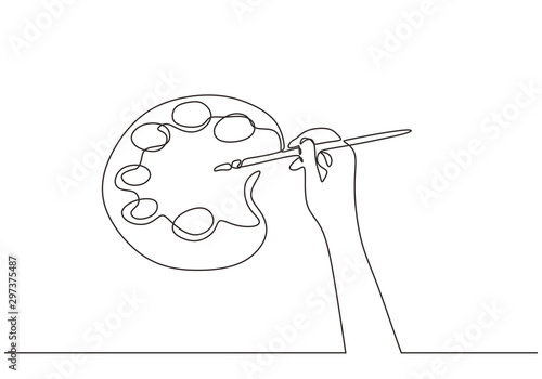 Continuous line drawing art...