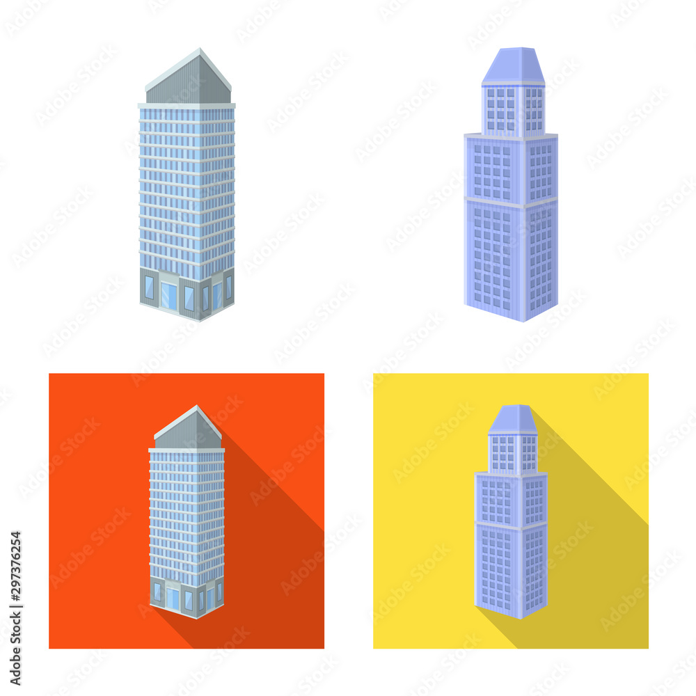 Vector illustration of construction and building symbol. Collection of construction and estate vector icon for stock.