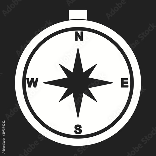 Beautiful Compass Vector Glyph icon