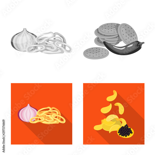 Vector design of taste and seasonin logo. Collection of taste and organic stock symbol for web.