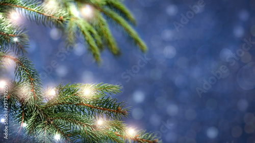 Christmas tree background and free space for your decoration 