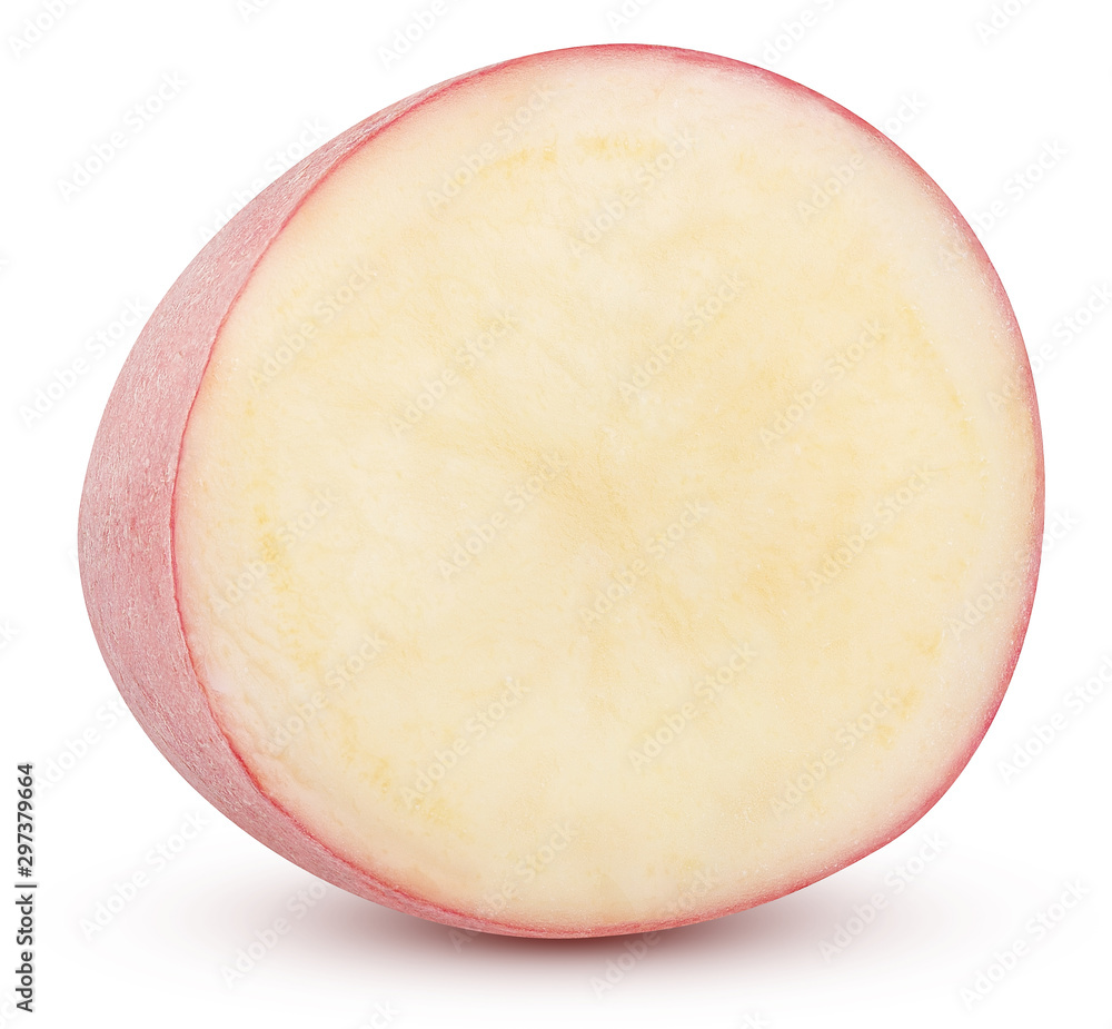 potato cut isolated on a white background potato cut isolated on a white background