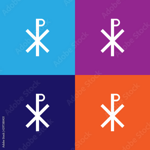 Christianity Chi Rho sign icon. Element of religion sign icon for mobile concept and web apps. Detailed Christianity Chi Rho icon can be used for web and mobile