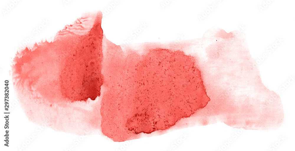 Abstract watercolor background hand-drawn on paper. Volumetric smoke elements. Red color. For design, web, card, text, decoration, surfaces. Abstract watercolor background hand-drawn on paper. Volumetric smoke elements. Red color. For design, web, card, text, decoration, surfaces.