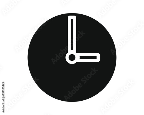 Simple icon vector  clock shaped