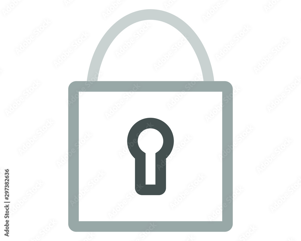 vector simple icon, padlock shaped vector simple icon, padlock shaped