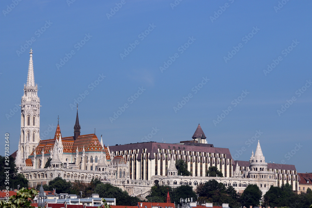 Matthias church and Fishermans bastion landmark Budapest cityscape Hungary
