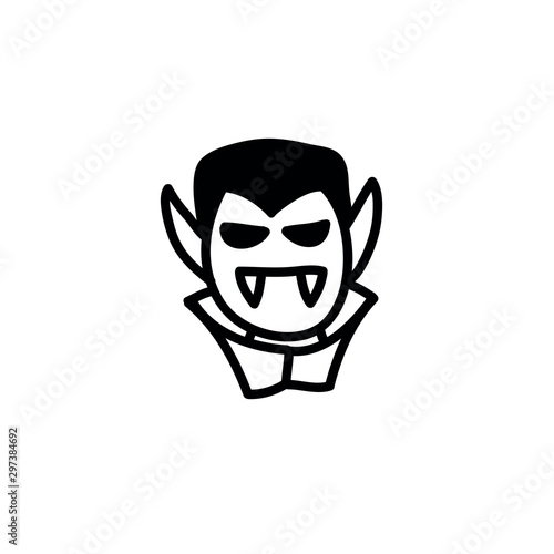 dracula doodle icon, vector illustration
