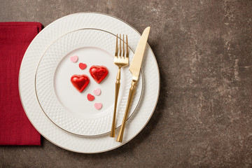 Valentine's Day table setting