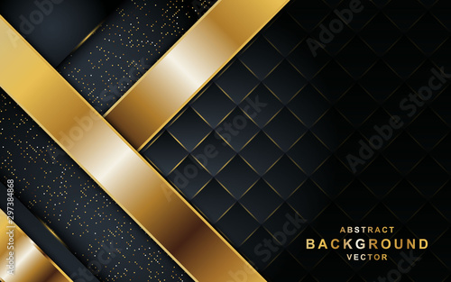 Luxurious dark background with gold glitter
