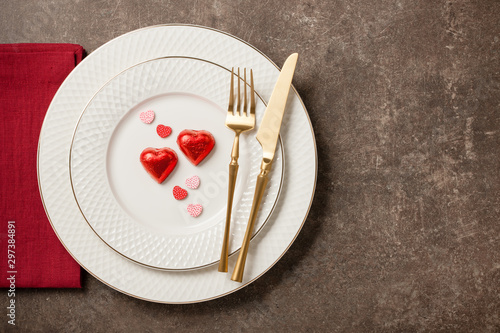 Valentine's Day table setting