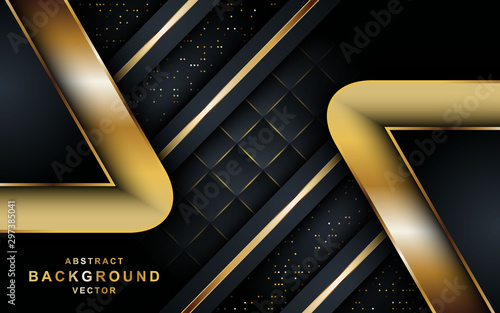 Luxurious dark background with gold glitter