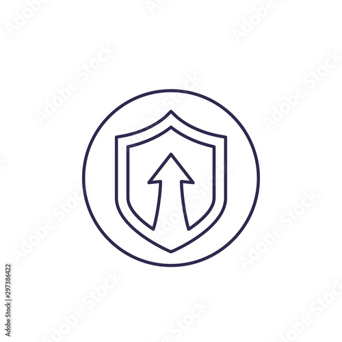 security increase icon, line vector Free Download security increase icon, line vector - GFXLoad