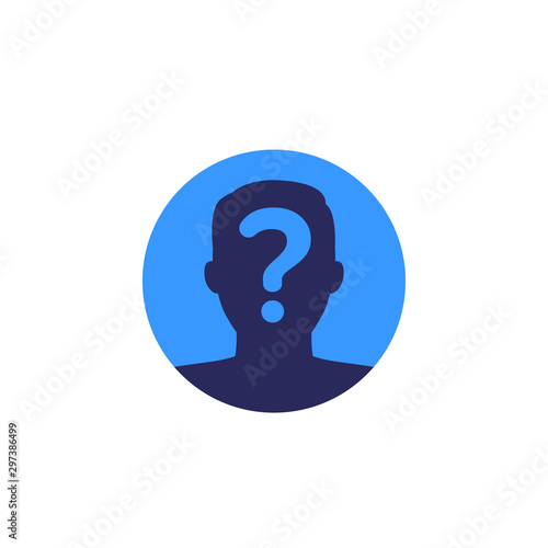 unknown person, user icon, vector