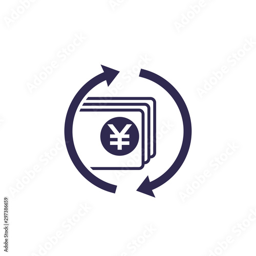 chinese yuan money exchange icon