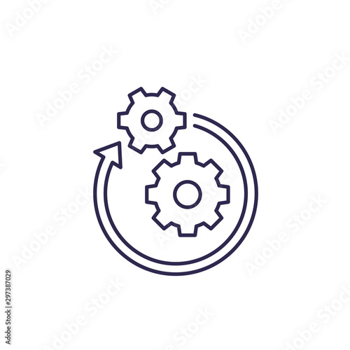 Operation, project icon, line vector