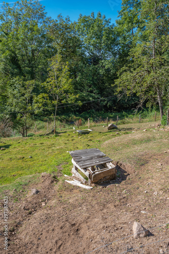 Château-Lambert, France - 09 13 2019: Hike in the circuit of school trail