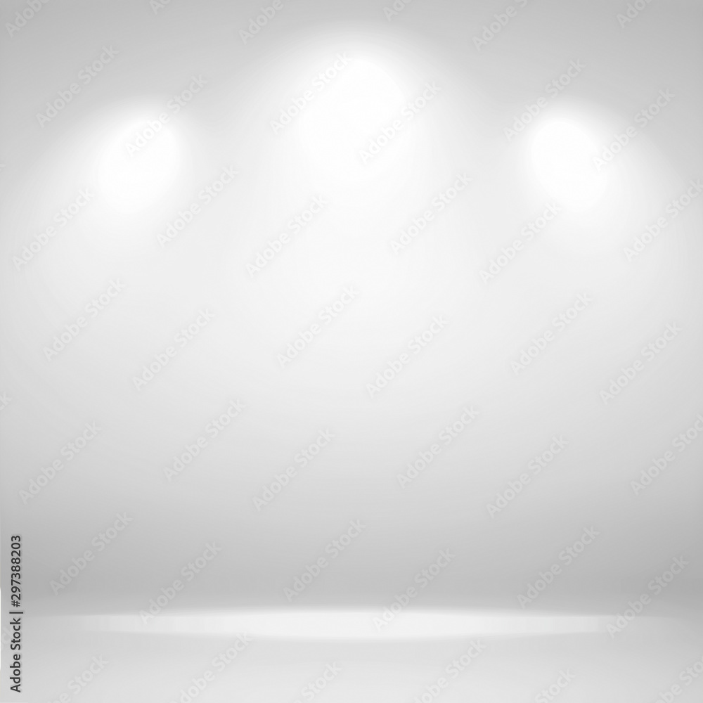 Spotlights Scene. Abstract white background empty room studio ...