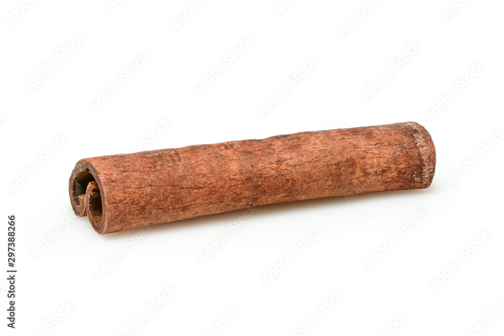 Cinnamon stick for cooking and cosmetics. Close up macro isolated on white background with shadow. High resolution. Cinnamon stick for cooking and cosmetics. Close up macro isolated on white background with shadow. High resolution.