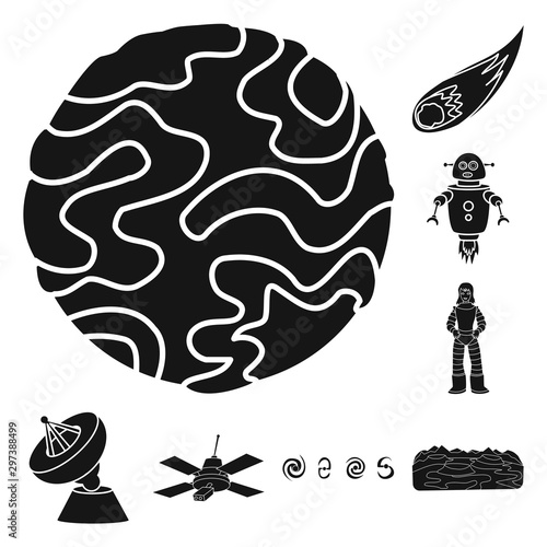 Vector illustration of colonization and sky symbol. Collection of colonization and galaxy stock symbol for web.