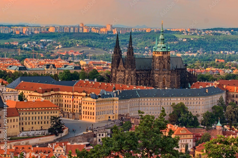 Obraz premium Prague Castle at sunset - Czech republic