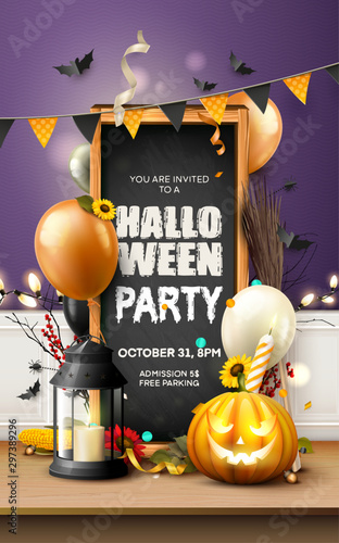 Modern Halloween party template