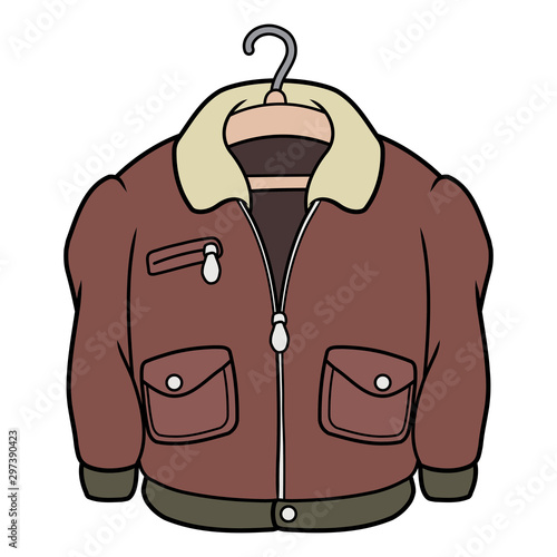 Illustration of a classic leather jacket