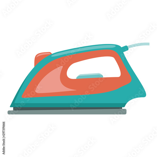 Illustration of an electric iron flat icon