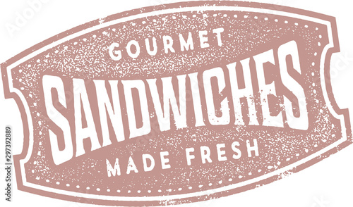 Vintage Sign for Fresh Deli Sandwiches 