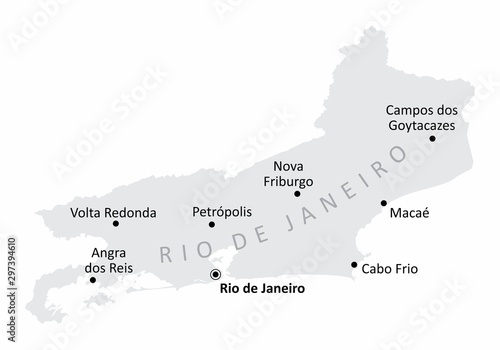 Rio de Janeiro State cities map