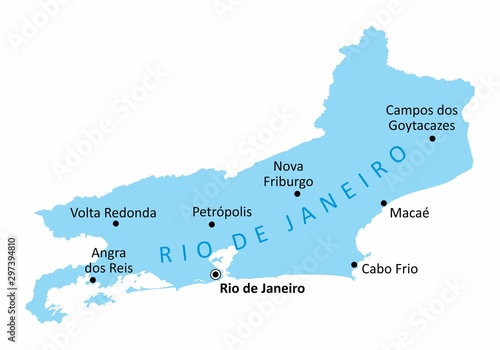 Rio de Janeiro State cities map