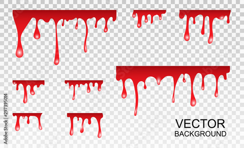 Vector dripping paint.Paint drips background.Paint dripping. abstract blob.Background.Set.