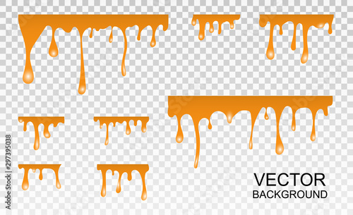 Vector dripping paint.Paint drips background.Paint dripping. abstract blob.Background.Set.