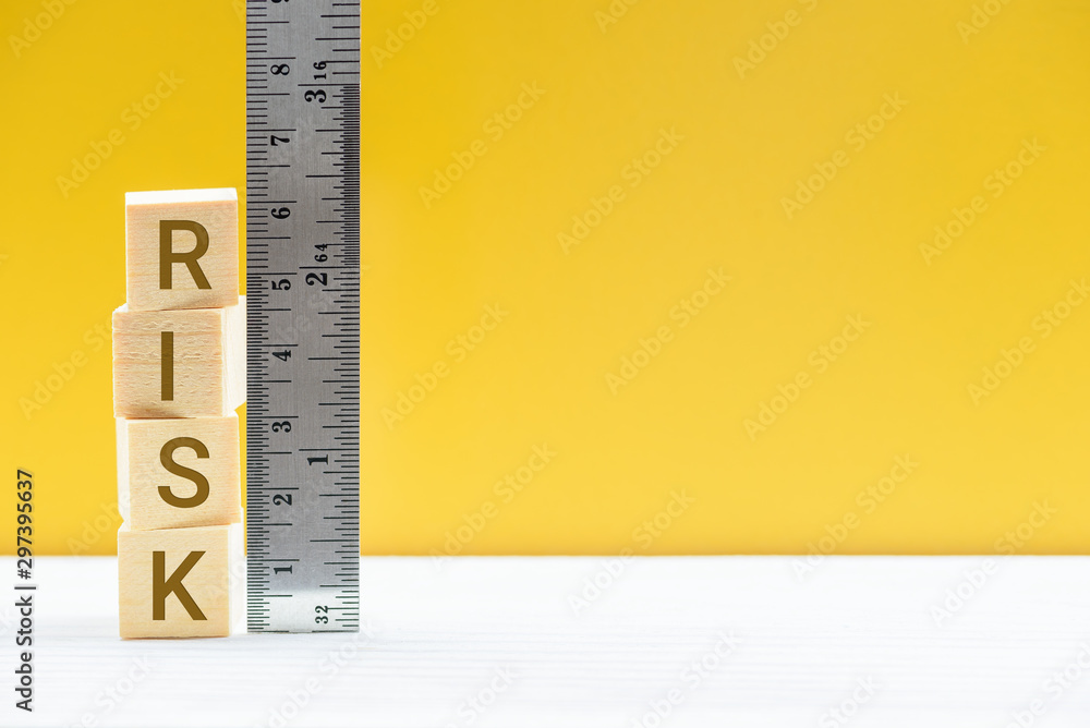 Risk assessment / risk analysis and management concept : Words RISK on ...