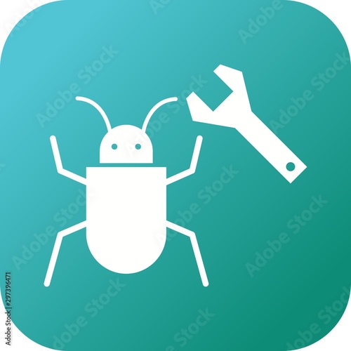 Beautiful Debug Vector Glyph icon